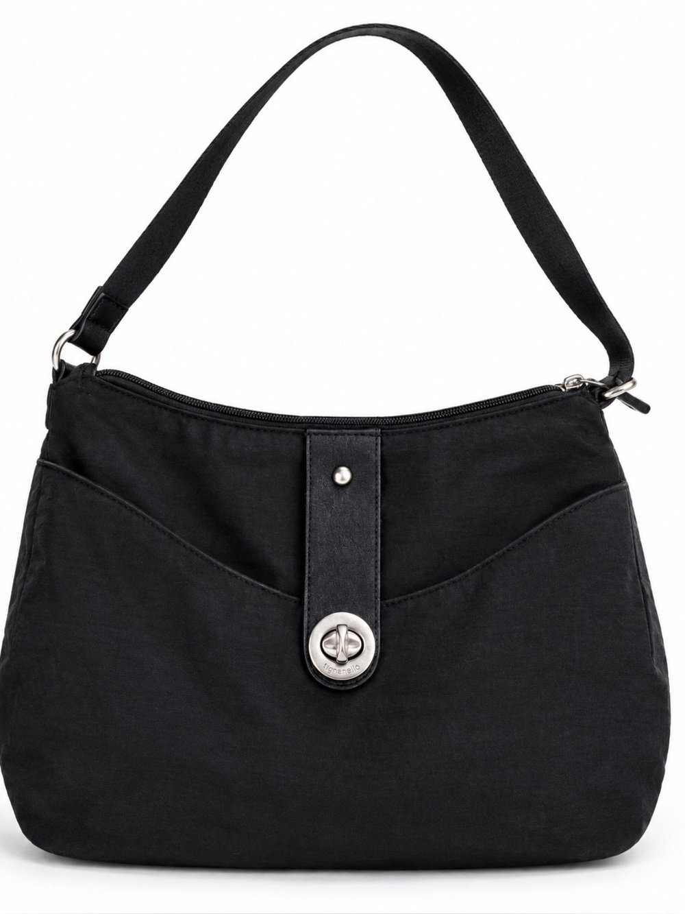 Baggallini Black Crossbody Bag Lightweight Nylon Adjustable Strap